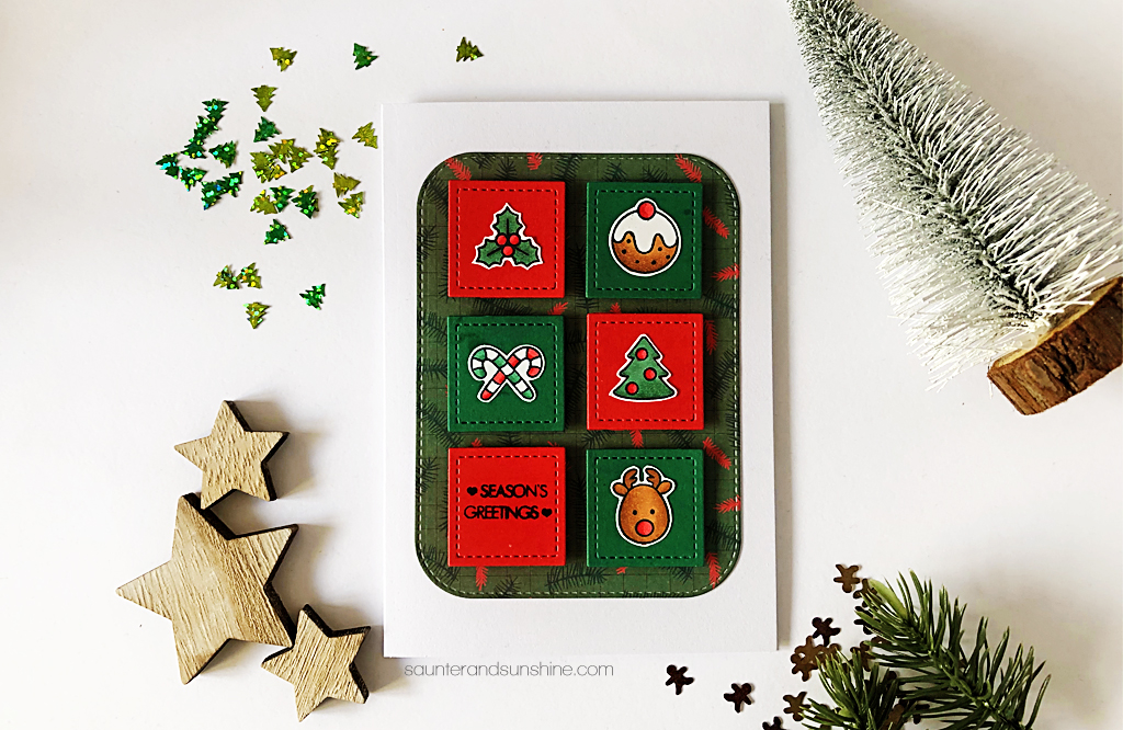 Christmas squares card